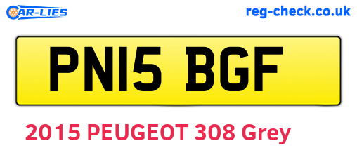 PN15BGF are the vehicle registration plates.