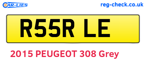 R55RLE are the vehicle registration plates.