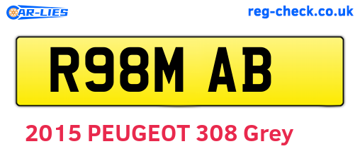 R98MAB are the vehicle registration plates.
