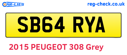 SB64RYA are the vehicle registration plates.