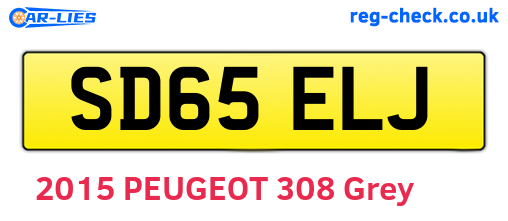 SD65ELJ are the vehicle registration plates.