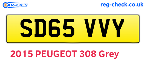 SD65VVY are the vehicle registration plates.
