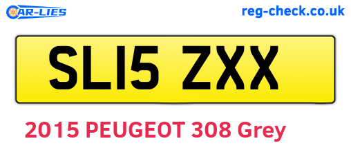 SL15ZXX are the vehicle registration plates.