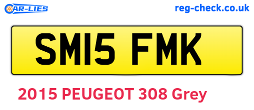 SM15FMK are the vehicle registration plates.