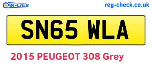 SN65WLA are the vehicle registration plates.