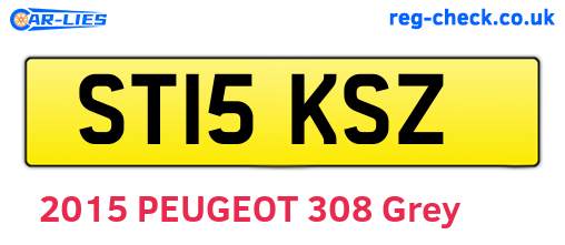 ST15KSZ are the vehicle registration plates.
