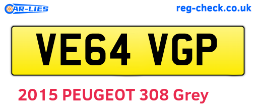 VE64VGP are the vehicle registration plates.
