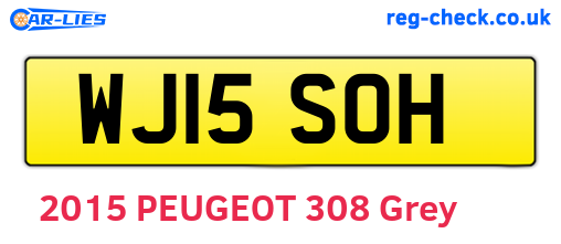 WJ15SOH are the vehicle registration plates.
