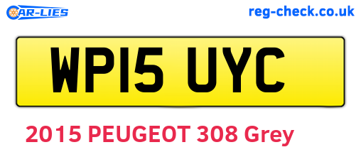 WP15UYC are the vehicle registration plates.