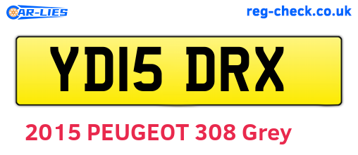 YD15DRX are the vehicle registration plates.