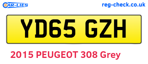 YD65GZH are the vehicle registration plates.
