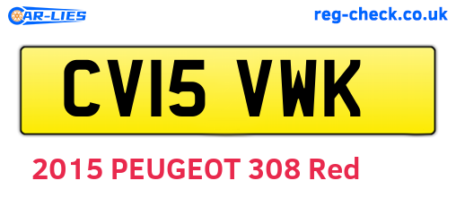 CV15VWK are the vehicle registration plates.