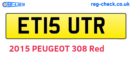 ET15UTR are the vehicle registration plates.