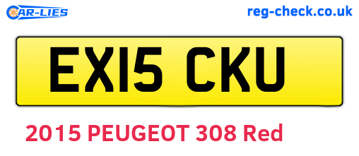 EX15CKU are the vehicle registration plates.