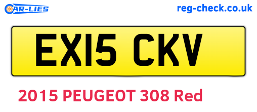 EX15CKV are the vehicle registration plates.