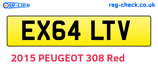 EX64LTV are the vehicle registration plates.