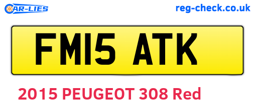 FM15ATK are the vehicle registration plates.