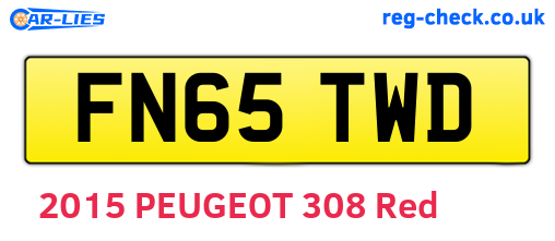 FN65TWD are the vehicle registration plates.