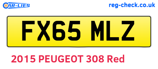FX65MLZ are the vehicle registration plates.