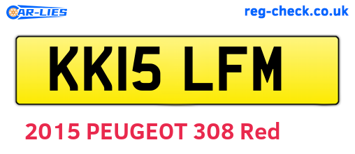 KK15LFM are the vehicle registration plates.
