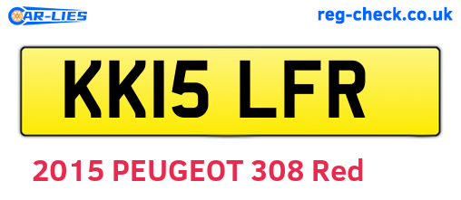 KK15LFR are the vehicle registration plates.