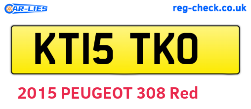 KT15TKO are the vehicle registration plates.