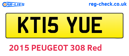 KT15YUE are the vehicle registration plates.