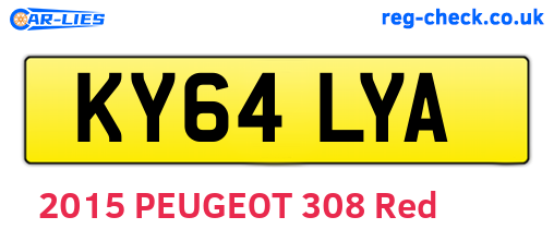 KY64LYA are the vehicle registration plates.