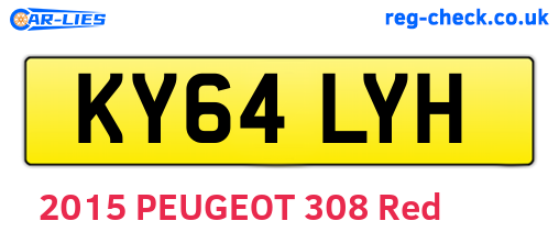 KY64LYH are the vehicle registration plates.