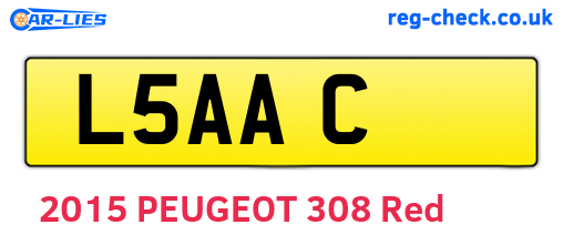 L5AAC are the vehicle registration plates.