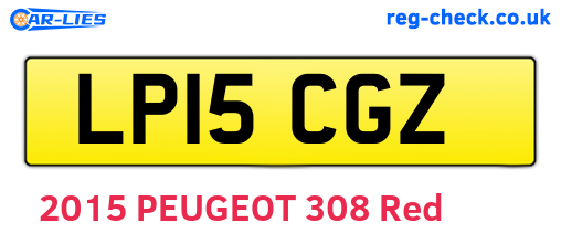LP15CGZ are the vehicle registration plates.