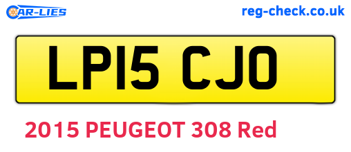 LP15CJO are the vehicle registration plates.