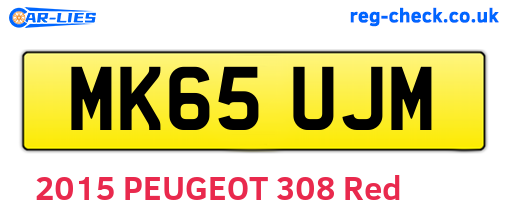 MK65UJM are the vehicle registration plates.