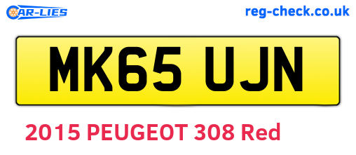 MK65UJN are the vehicle registration plates.