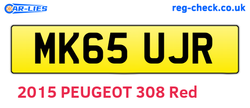 MK65UJR are the vehicle registration plates.