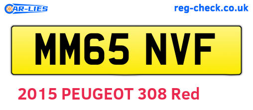 MM65NVF are the vehicle registration plates.