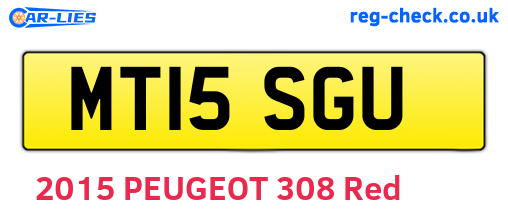 MT15SGU are the vehicle registration plates.