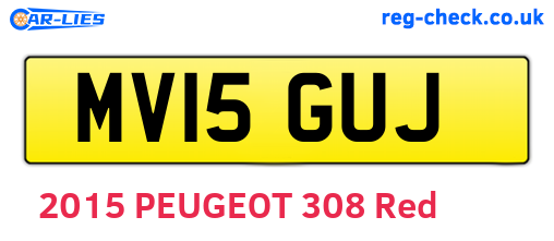 MV15GUJ are the vehicle registration plates.