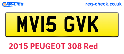 MV15GVK are the vehicle registration plates.