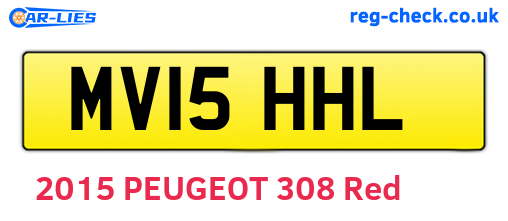 MV15HHL are the vehicle registration plates.