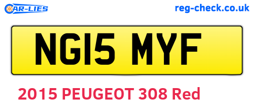 NG15MYF are the vehicle registration plates.
