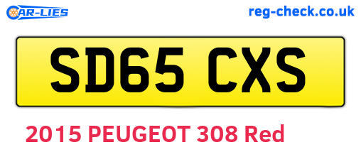 SD65CXS are the vehicle registration plates.