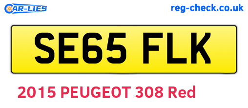 SE65FLK are the vehicle registration plates.