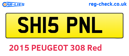 SH15PNL are the vehicle registration plates.