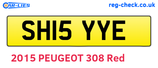 SH15YYE are the vehicle registration plates.