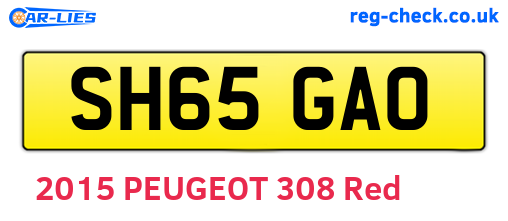 SH65GAO are the vehicle registration plates.