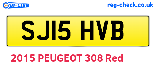 SJ15HVB are the vehicle registration plates.