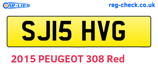 SJ15HVG are the vehicle registration plates.