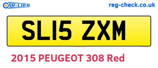 SL15ZXM are the vehicle registration plates.