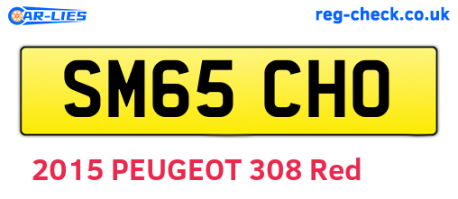 SM65CHO are the vehicle registration plates.